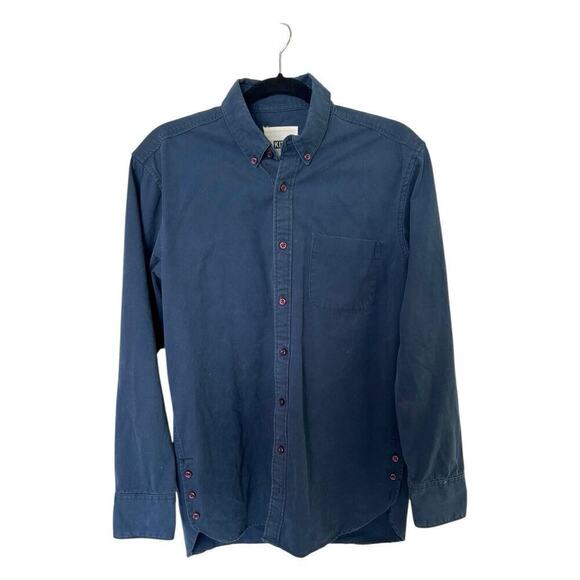 Kith Button Down Blue Utility Shirt Cotton Navy Size M - Picture 2 of 10